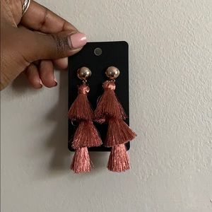 Pink Tassel Earrings